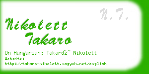 nikolett takaro business card